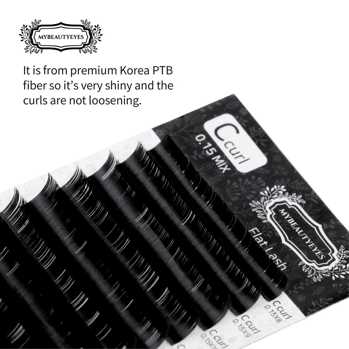 マツエク　Ｂカール　0．15 まつげエクステ ラッシュ / フラットラッシュ Bカール / T 0.10~0.20mm