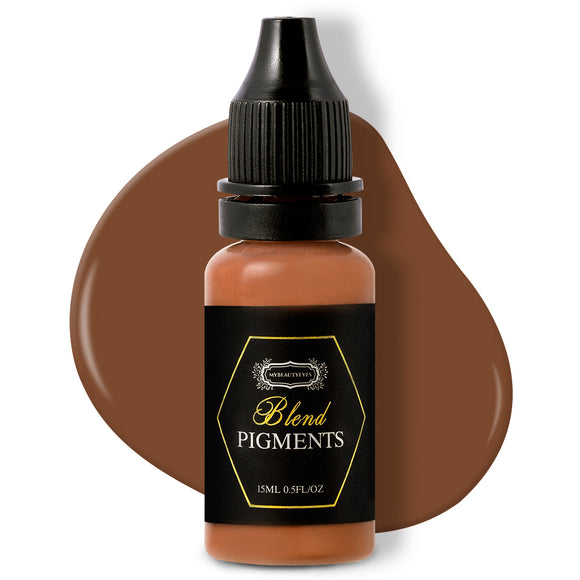 Mybeautyeyes ブレンド顔料 MicroBlading インク顔料 #38 モカ / 眉毛、唇、アイライン用の半永久タトゥー インク 0.5FL oz (15ml)