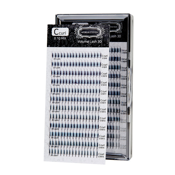 Eyelash Extension Volume Lash / 3D Lash C D Curl / T 0.07~0.15mm / L 8~15mm or MIX