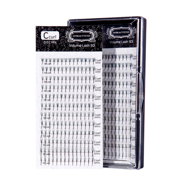 Eyelash Extension Volume Lash / 5D Lash / T 0.07~0.10mm / L 8~15mm or MIX