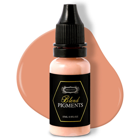 Mybeautyeyes ブレンド顔料 MicroBlading インク顔料 #14 ベージュ / 眉毛、唇、アイライン用の半永久タトゥー インク 0.5FL oz (15ml)