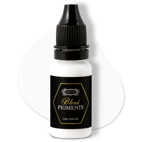 Mybeautyeyes ブレンド顔料 MicroBlading インク顔料 #15 ホワイト / 眉毛、唇、アイライン用の半永久タトゥー インク 0.5FL oz (15ml)