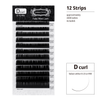 Eyelash Extension Lash / Fake Mink Lash D Curl / T 0.07~0.20mm / L 8~15mm & MIX