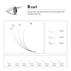 Eyelash Extension Lash / Flat Lash B Curl / T 0.10~0.20mm / L 8~15mm & MIX