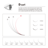 Eyelash Extension Lash / Flat Lash D Curl / T 0.10~0.20mm / L 8~15mm & MIX