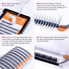 Eyelash Extension Volume Lash / 2D Lash C D Curl / T 0.07~0.15mm / L 8~15mm or MIX