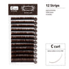 Eyelash Extension Lash / Flat Brown Lash / T 0.15~0.20mm / L 8~15mm & MIX