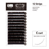 Eyelash Extension Lash / Flat Dark Brown Lash / T 0.15~0.20mm / L 8~15mm & MIX
